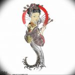 photo tattoo geisha 01.03.2019 №413 - geisha tattoo design idea - tattoovalue.net