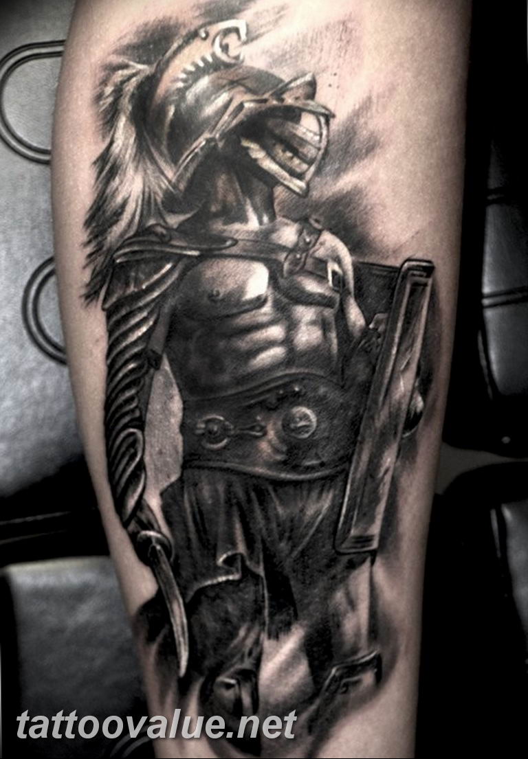 Gladiator tattoo meaning: sense, history, photo drawings, sketches