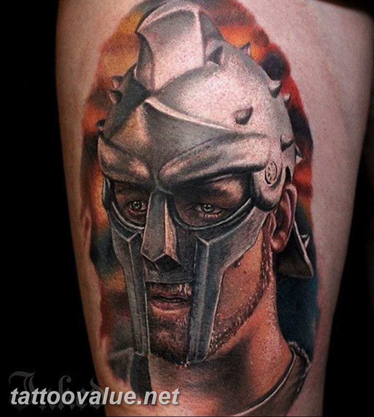 photo tattoo gladiator 01.03.2019 №049 - idea for tattoo tattoo with gladiator - tattoovalue.net
