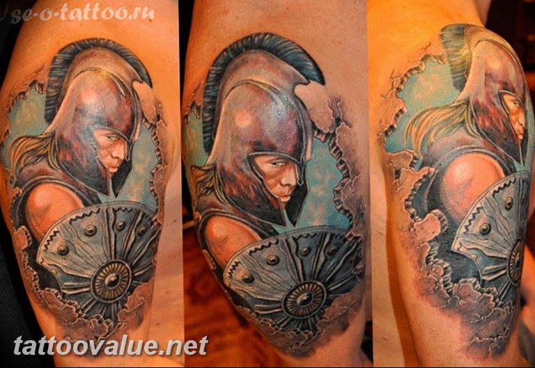 photo tattoo gladiator 01.03.2019 №109 - idea for tattoo tattoo with gladiator - tattoovalue.net