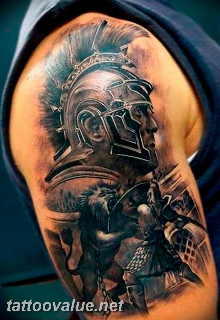 photo tattoo gladiator 01.03.2019 №126 - idea for tattoo tattoo with gladiator - tattoovalue.net