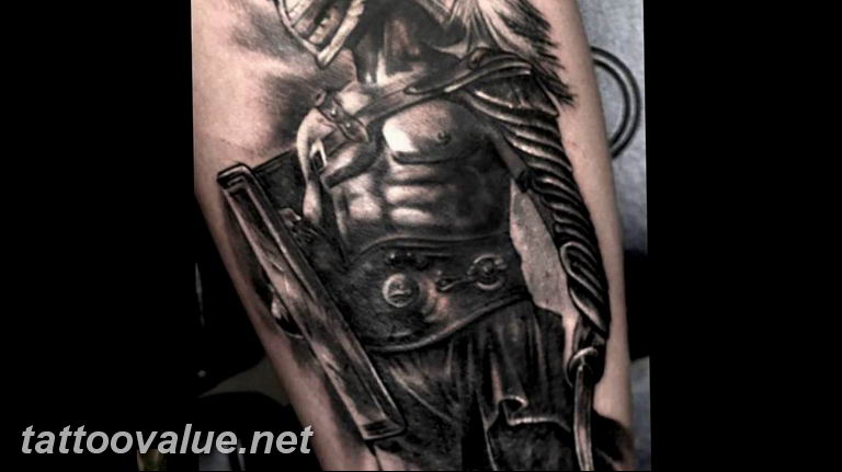 photo tattoo gladiator 01.03.2019 №127 - idea for tattoo tattoo with gladiator - tattoovalue.net