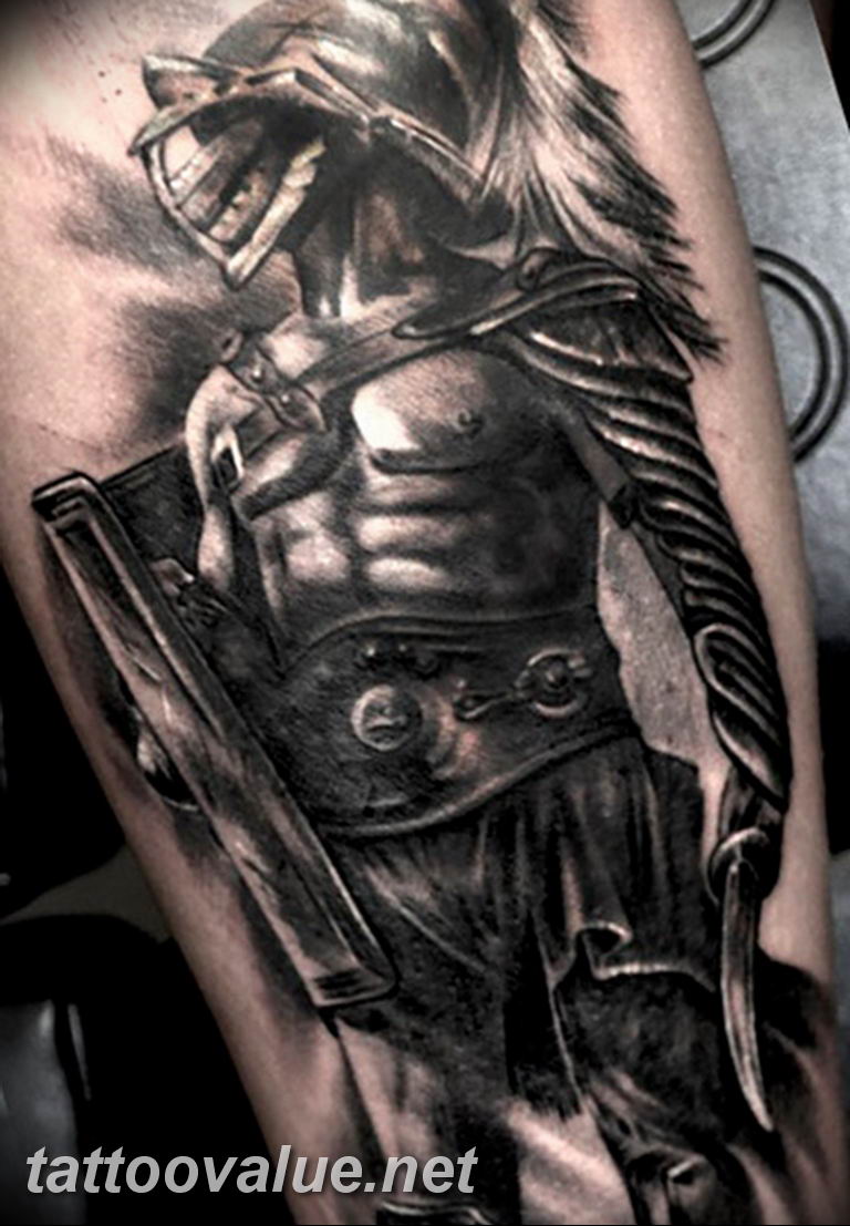 photo tattoo gladiator 01.03.2019 №147 - idea for tattoo tattoo with gladiator - tattoovalue.net