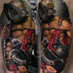 photo tattoo gladiator 01.03.2019 №163 - idea for tattoo tattoo with gladiator - tattoovalue.net