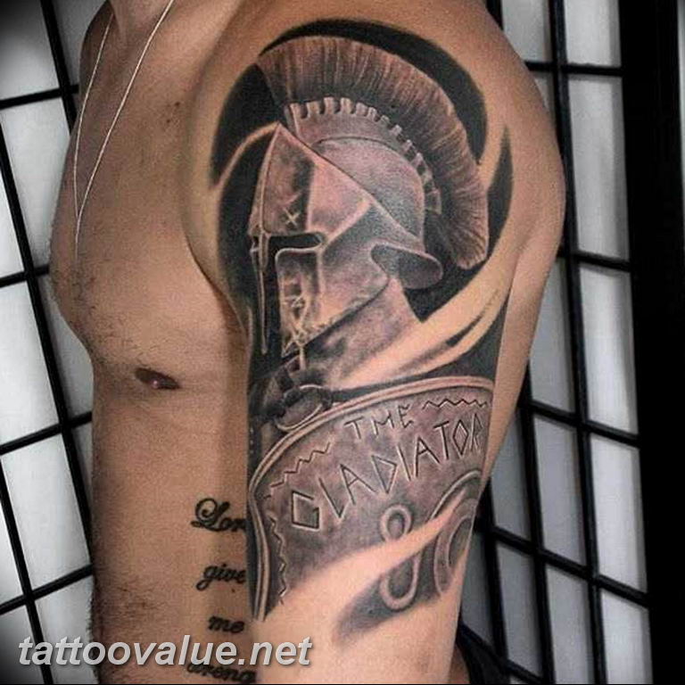 photo tattoo gladiator 01.03.2019 №175 - idea for tattoo tattoo with gladiator - tattoovalue.net