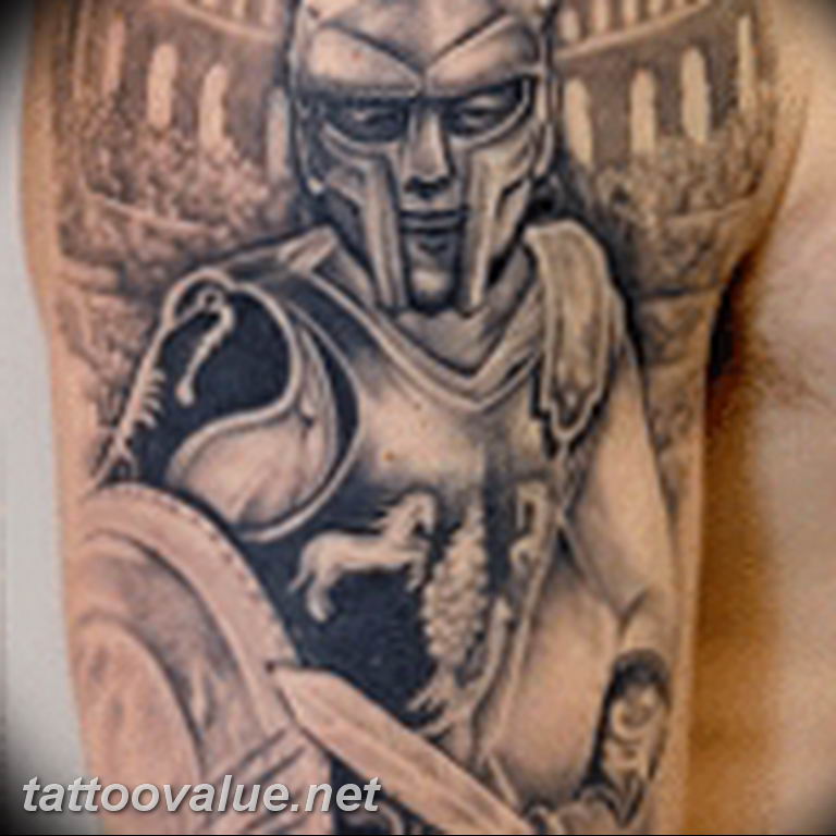 photo tattoo gladiator 01.03.2019 №220 - idea for tattoo tattoo with gladiator - tattoovalue.net