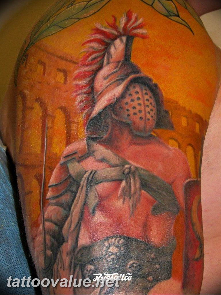 photo tattoo gladiator 01.03.2019 №222 - idea for tattoo tattoo with gladiator - tattoovalue.net