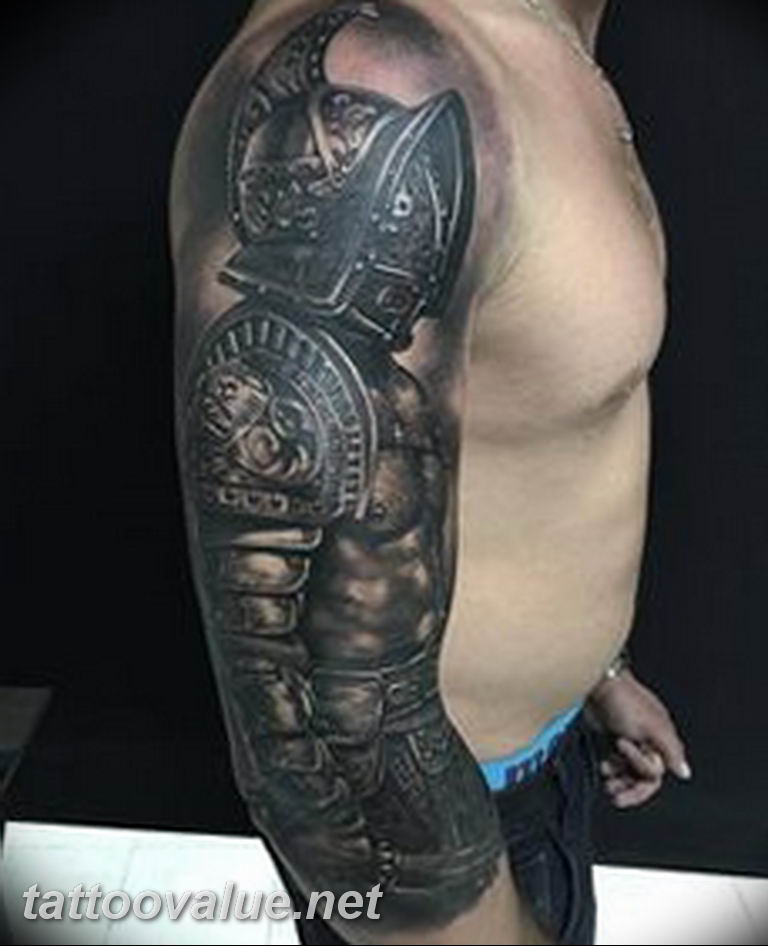 photo tattoo gladiator 01.03.2019 №253 - idea for tattoo tattoo with gladiator - tattoovalue.net