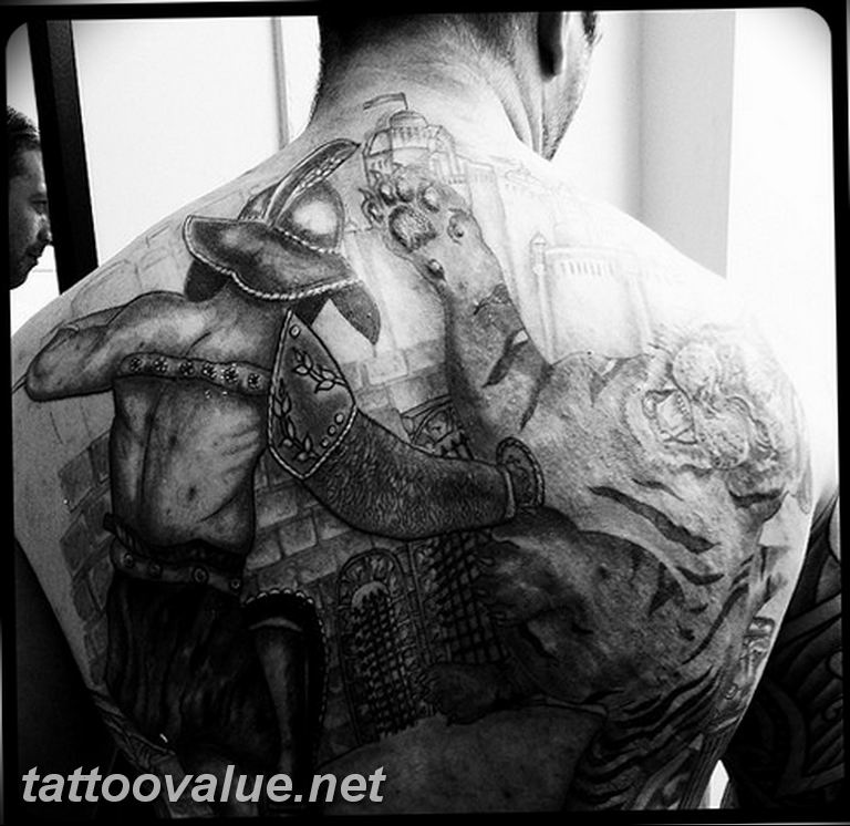 photo tattoo gladiator 01.03.2019 №271 - idea for tattoo tattoo with gladiator - tattoovalue.net