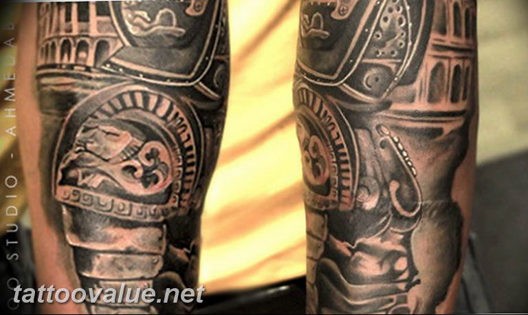 photo tattoo gladiator 01.03.2019 №312 - idea for tattoo tattoo with gladiator - tattoovalue.net