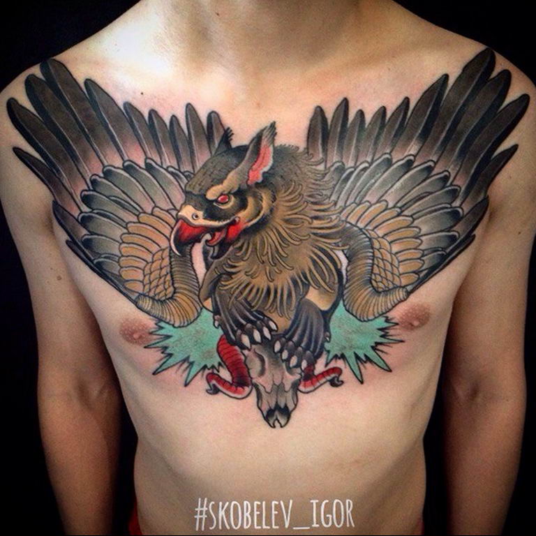 Griffin tattoo by David Choquette  Encre Noir in Montreal Quebec   rtattoos