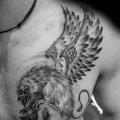 photo tattoo griffin 04.03.2019 №003 - idea for drawing a tattoo with a griffin - tattoovalue.net