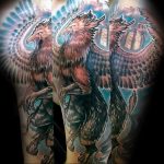 photo tattoo griffin 04.03.2019 №010 - idea for drawing a tattoo with a griffin - tattoovalue.net