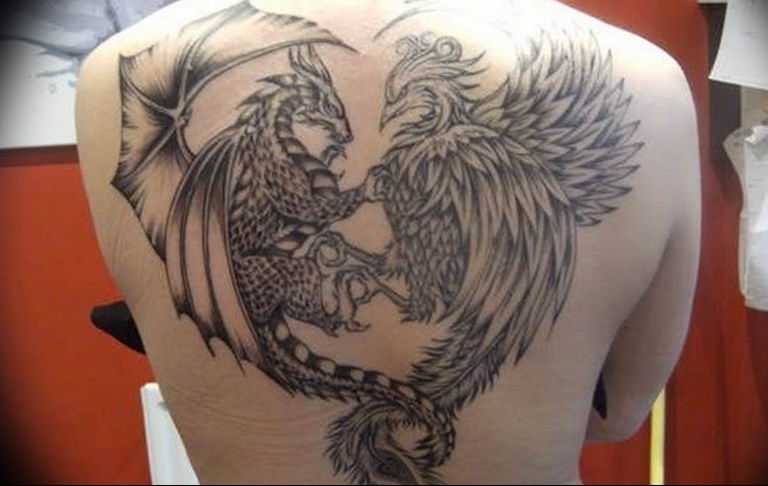 photo tattoo griffin 04.03.2019 №012 - idea for drawing a tattoo with a griffin - tattoovalue.net