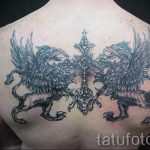 photo tattoo griffin 04.03.2019 №031 - idea for drawing a tattoo with a griffin - tattoovalue.net