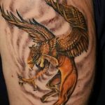 photo tattoo griffin 04.03.2019 №041 - idea for drawing a tattoo with a griffin - tattoovalue.net