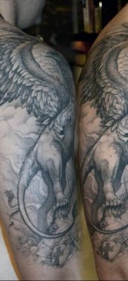 photo tattoo griffin 04.03.2019 №046 – idea for drawing a tattoo with a griffin – tattoovalue.net