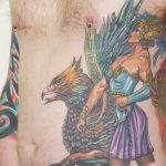 photo tattoo griffin 04.03.2019 №050 - idea for drawing a tattoo with a griffin - tattoovalue.net