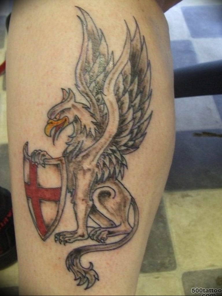 photo tattoo griffin 04.03.2019 №053 - idea for drawing a tattoo with a griffin - tattoovalue.net