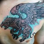 photo tattoo griffin 04.03.2019 №054 - idea for drawing a tattoo with a griffin - tattoovalue.net