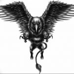 photo tattoo griffin 04.03.2019 №065 - idea for drawing a tattoo with a griffin - tattoovalue.net