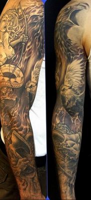 photo tattoo griffin 04.03.2019 №066 – idea for drawing a tattoo with a griffin – tattoovalue.net