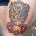 photo tattoo griffin 04.03.2019 №075 - idea for drawing a tattoo with a griffin - tattoovalue.net