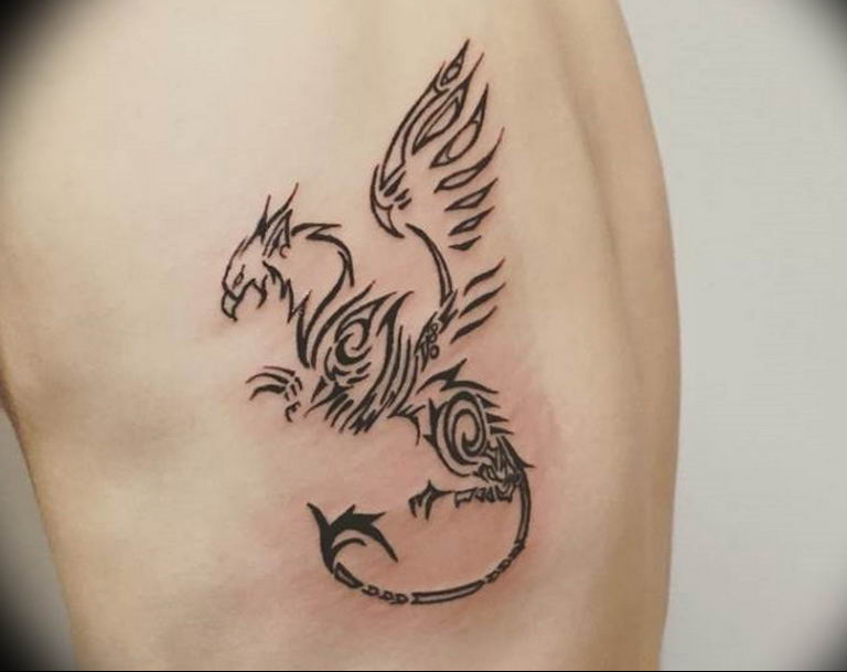 photo tattoo griffin 04.03.2019 №095 - idea for drawing a tattoo with a griffin - tattoovalue.net