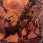 photo tattoo griffin 04.03.2019 №103 - idea for drawing a tattoo with a griffin - tattoovalue.net