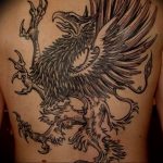 photo tattoo griffin 04.03.2019 №105 - idea for drawing a tattoo with a griffin - tattoovalue.net