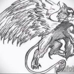 photo tattoo griffin 04.03.2019 №110 - idea for drawing a tattoo with a griffin - tattoovalue.net