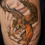 photo tattoo griffin 04.03.2019 №128 - idea for drawing a tattoo with a griffin - tattoovalue.net