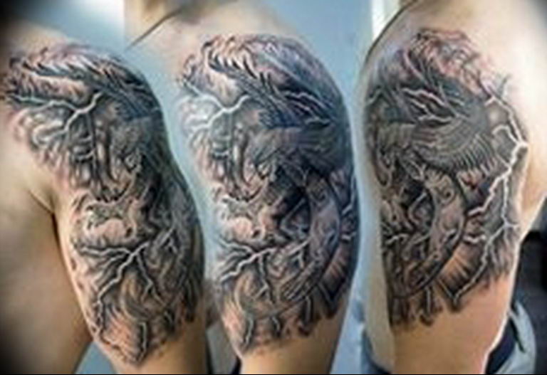 photo tattoo griffin 04.03.2019 №132 - idea for drawing a tattoo with a griffin - tattoovalue.net