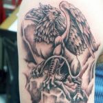 photo tattoo griffin 04.03.2019 №133 - idea for drawing a tattoo with a griffin - tattoovalue.net