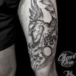 photo tattoo griffin 04.03.2019 №146 - idea for drawing a tattoo with a griffin - tattoovalue.net