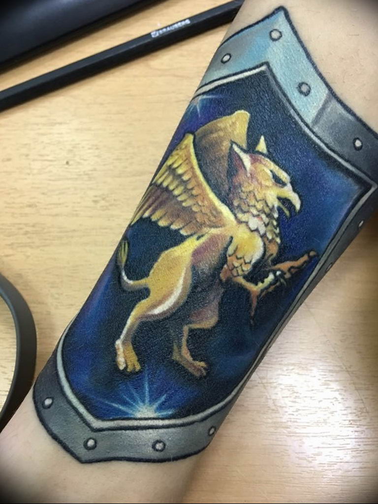photo tattoo griffin 04.03.2019 №164 - idea for drawing a tattoo with a griffin - tattoovalue.net