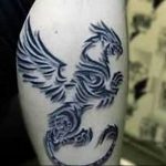 photo tattoo griffin 04.03.2019 №169 - idea for drawing a tattoo with a griffin - tattoovalue.net