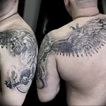 photo tattoo griffin 04.03.2019 №179 - idea for drawing a tattoo with a griffin - tattoovalue.net