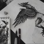 photo tattoo griffin 04.03.2019 №182 - idea for drawing a tattoo with a griffin - tattoovalue.net