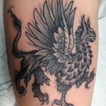 photo tattoo griffin 04.03.2019 №184 - idea for drawing a tattoo with a griffin - tattoovalue.net