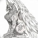 photo tattoo griffin 04.03.2019 №187 - idea for drawing a tattoo with a griffin - tattoovalue.net
