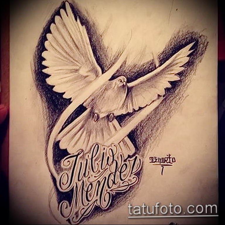 photo tattoo pigeon 03.03.2019 №153 - idea for drawing pigeon tattoo - tattoovalue.net