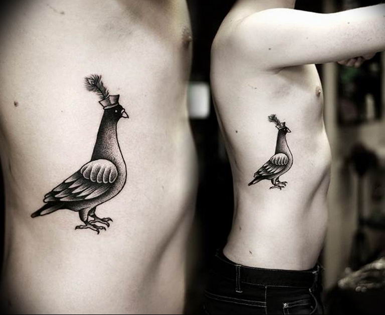 photo tattoo pigeon 03.03.2019 №271 - idea for drawing pigeon tattoo - tattoovalue.net
