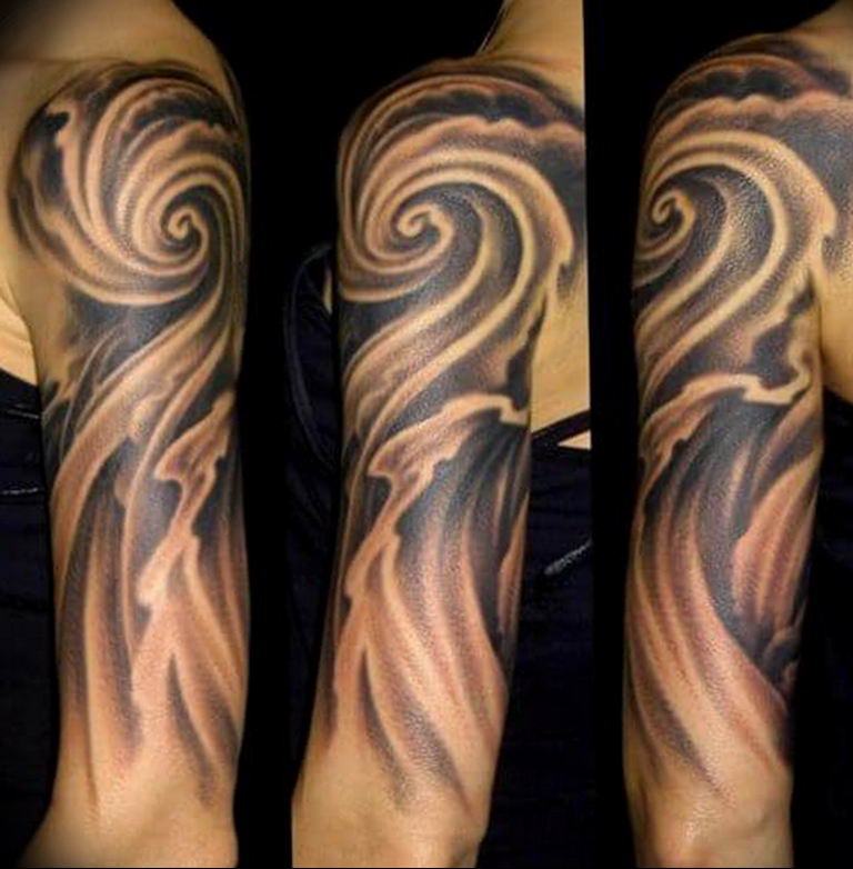 photo tattoo wind 03.03.2019 №063 - idea for drawing a tattoo with the wind - tattoovalue.net