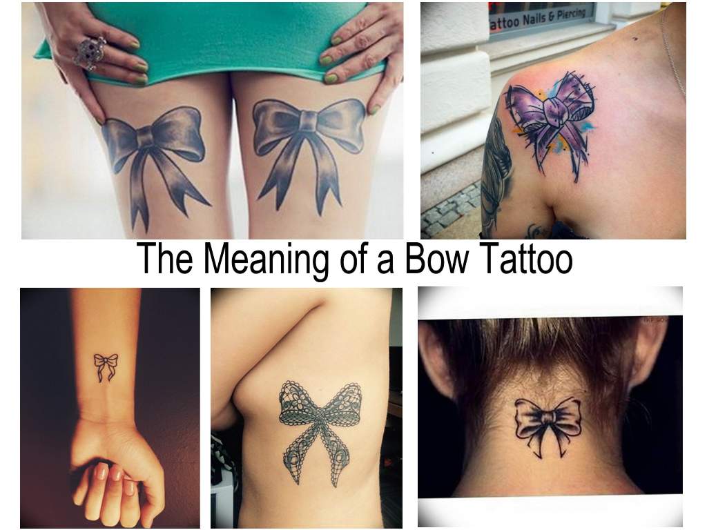 The Meaning of a Bow Tattoo - features of tattoo designs with bow and photo examples of finished tattoos