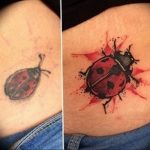 photo ladybug tattoo 17.04.2019 №038 - idea for ladybug tattoo - tattoovalue.net