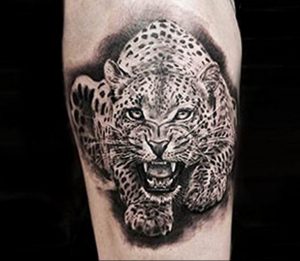 photo leopard tattoo 08.05.2019 №025 - snow leopard tattoo