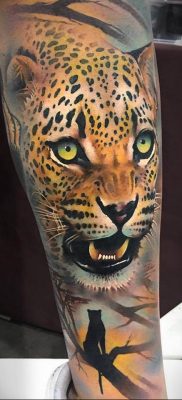 photo leopard tattoo 08.05.2019 №035 – snow leopard tattoo – tattoovalue.net