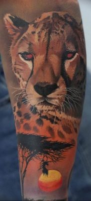 photo leopard tattoo 08.05.2019 №044 – snow leopard tattoo – tattoovalue.net