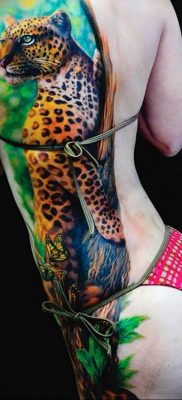 photo leopard tattoo 08.05.2019 №057 – snow leopard tattoo – tattoovalue.net